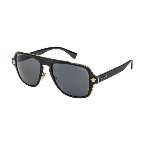 authentic black polarized versace sunglasses.